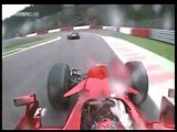 F1 Belgium 2008 - Lewis Hamilton Kimi Raikkonen Scrap