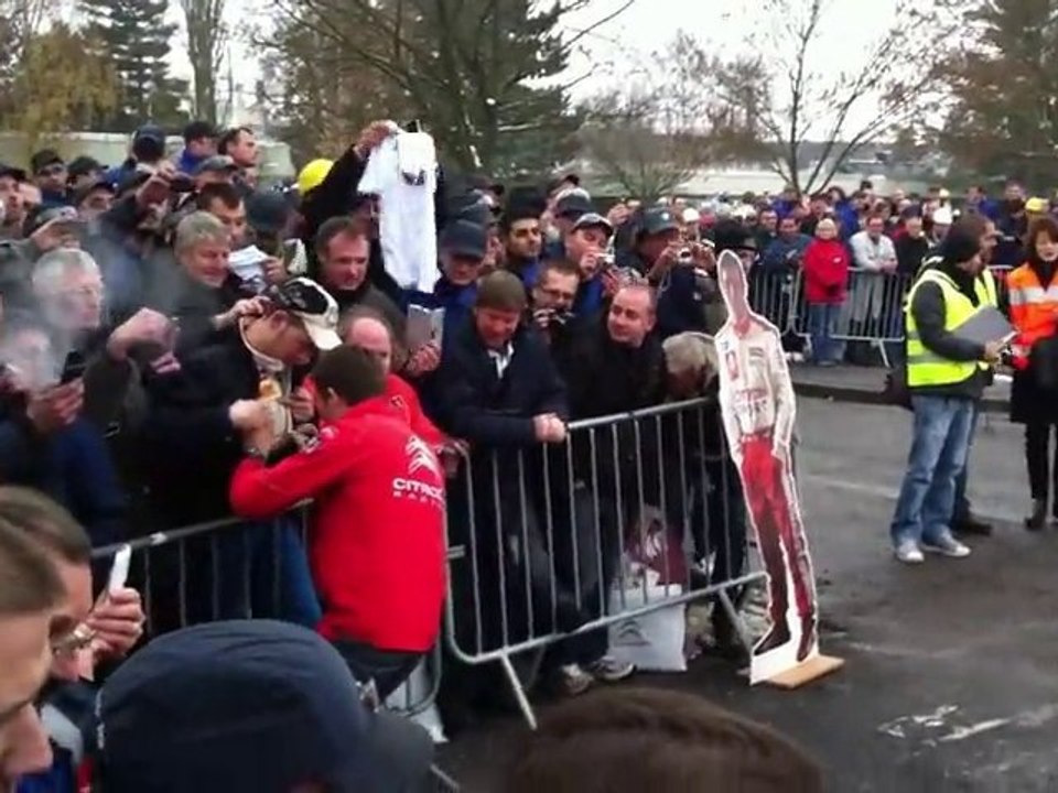Loeb et Ogier à PSA Charleville