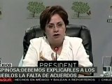 Espinosa: Debemos explicarles a los pueblos la falta de acuerdos