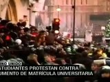 Estudiantes protestan contra el aumento en las universidades