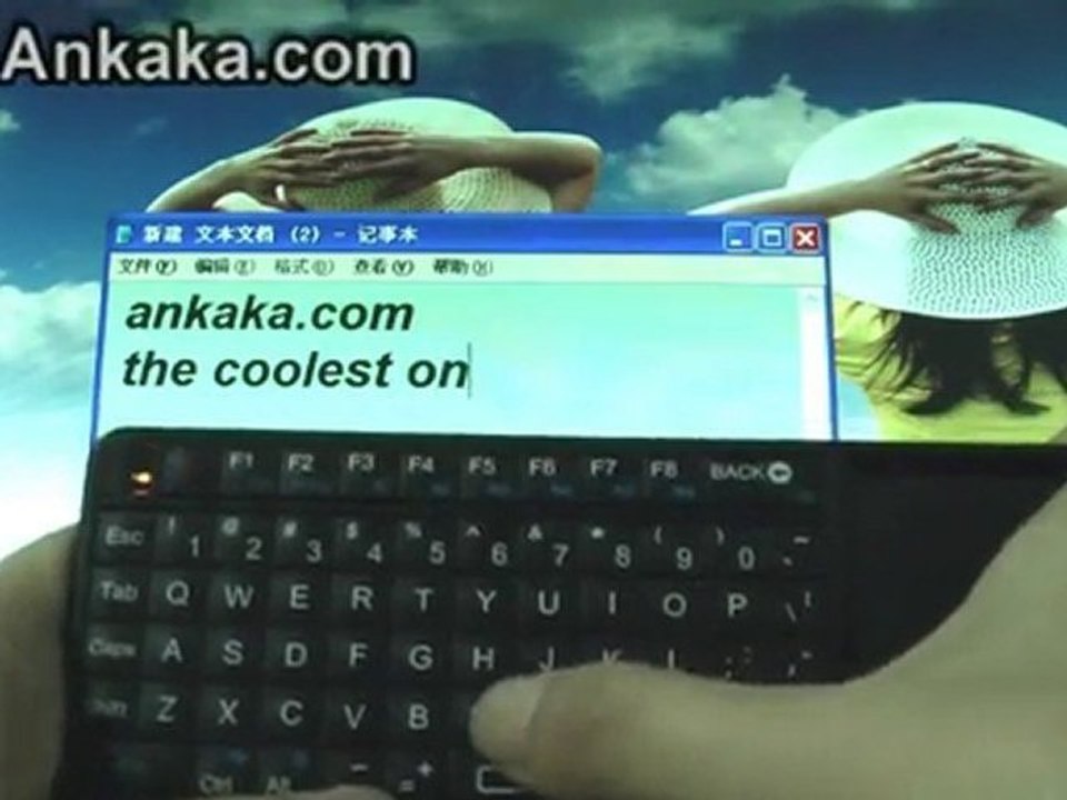 2.4G Wireless Mini Keyboard with Touchpad + Laser Pointer