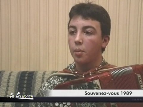 Un jeune accordéoniste en 1989 (Essonne)