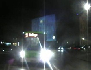 Projecting video on Odense city hall