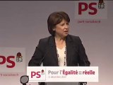 Convention égalité réelle: le discours de Martine Aubry