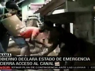 Por lluvias, cierran acceso al canal de Panamá