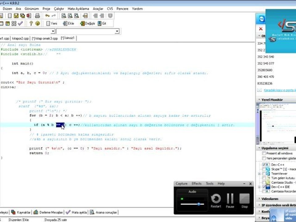 Canlı Programlama Dersi 1-C