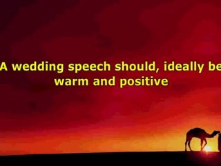 wedding speeches