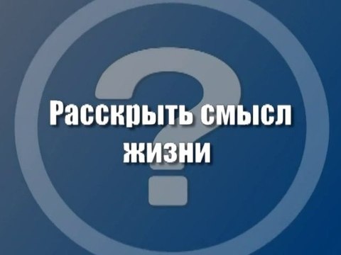 Раскрыть смысл жизни