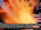 Estudiantes iraníes protestan ante embajada británica por