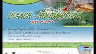 PESACH RESORTS 2012-PASSOVER RESORTS 2012-passover holidays 2012