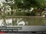 Colombia; nuevas inundaciones al norte del país