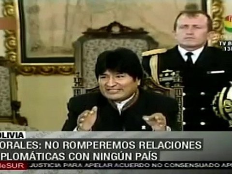 Bolivia no romperá relaciones con otros países: Morales