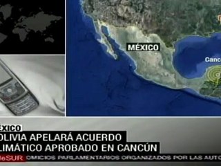 Bolivia apelará resolución de la COP16