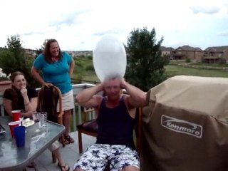 Blowing A Condom Up on My head Hilarious!!!!