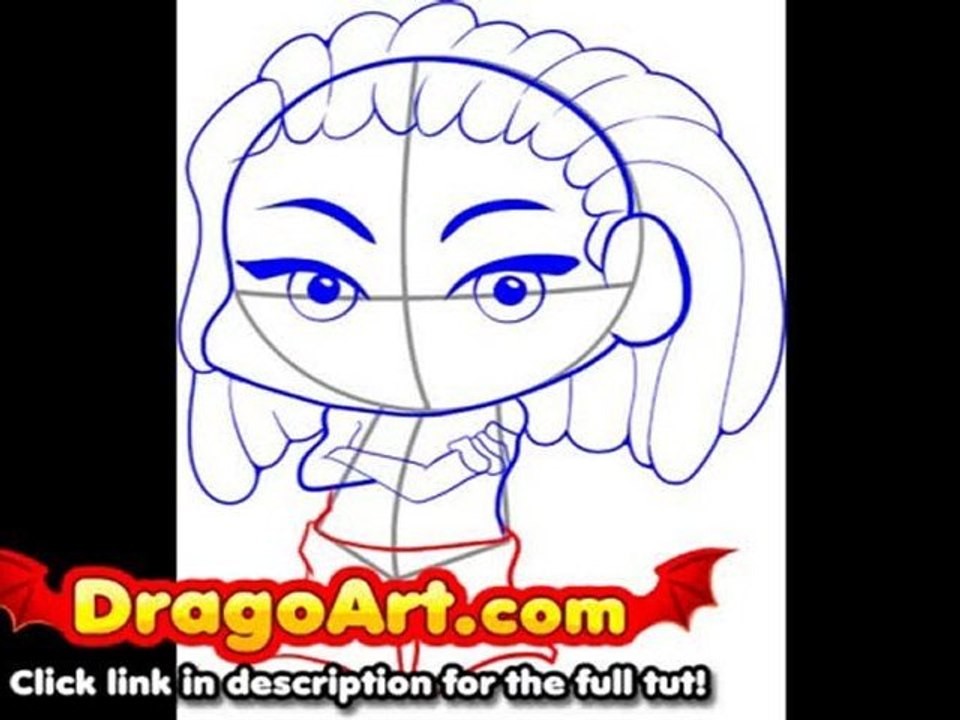 How to draw chibi Lil Wayne, step by step