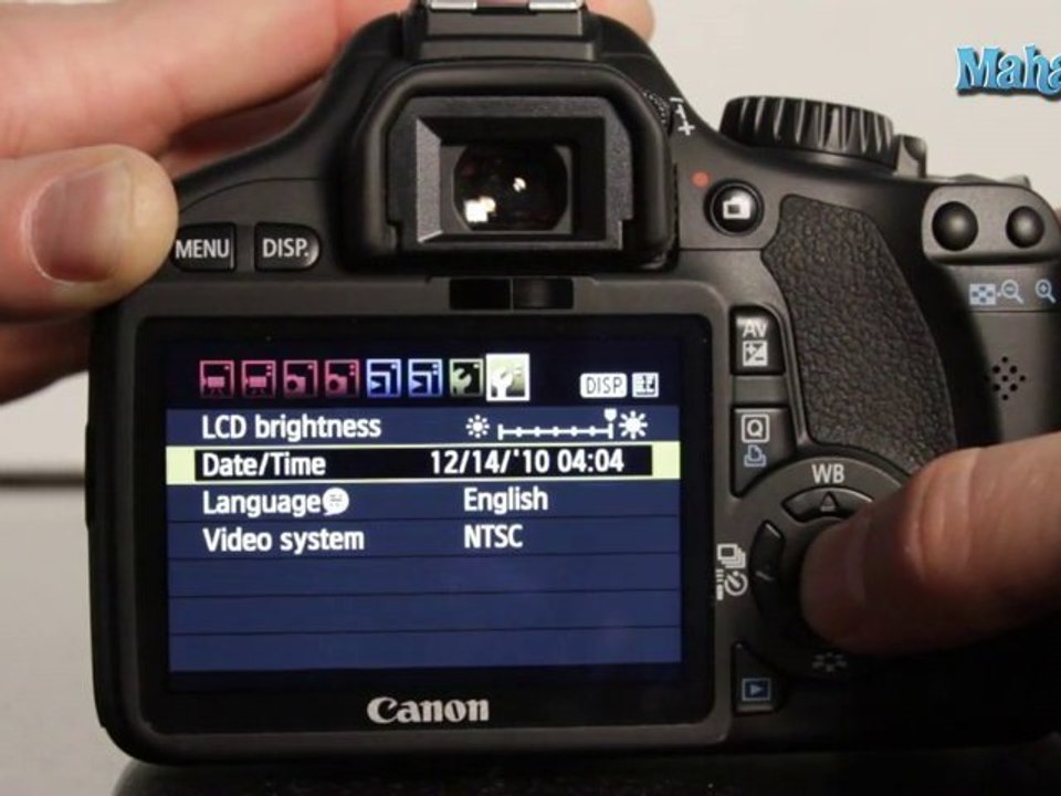 How to Set the Date and Time on a Canon T2i DSLR