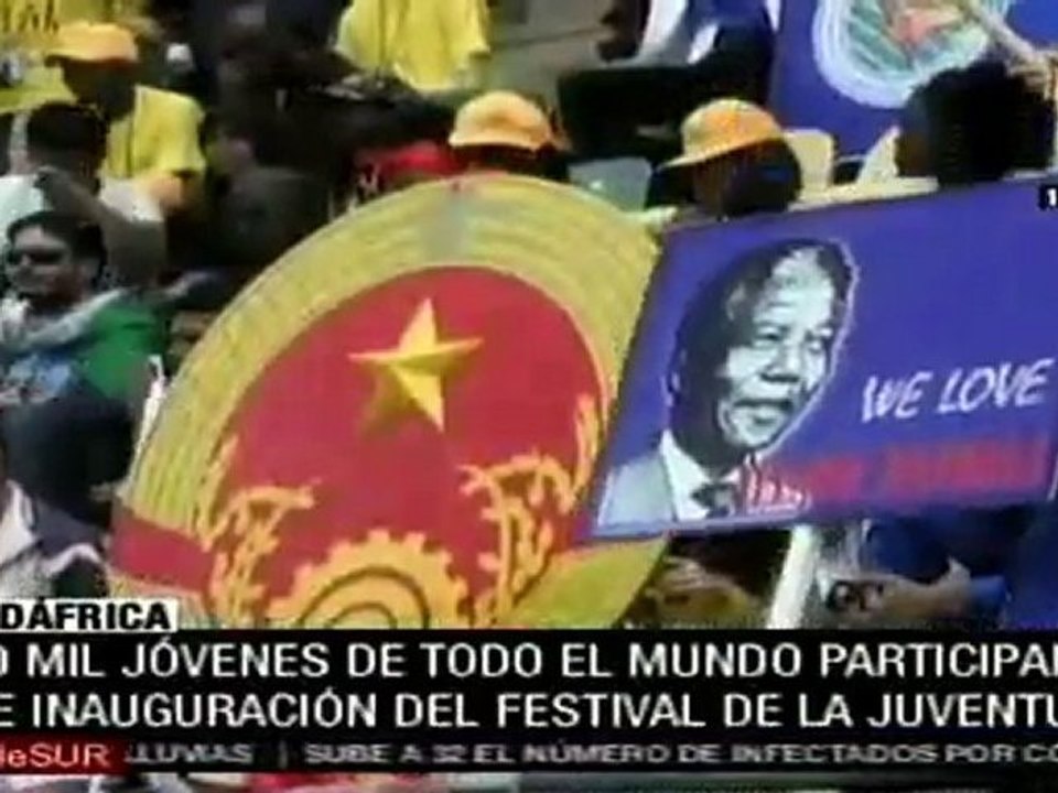Cerca de 20 mil jóvenes participan del Festival de la Juventud en Sudáfrica