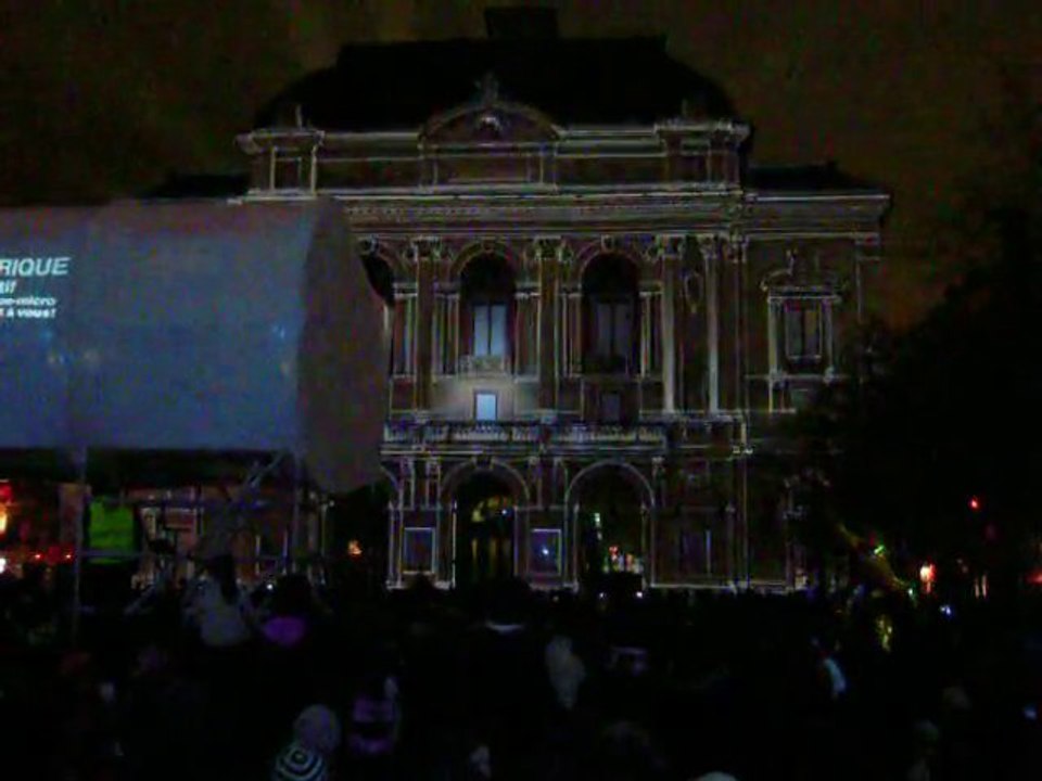 Fete des lumières 2010 Lyon, theatre des celestins