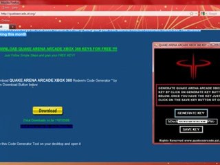 QUAKE ARENA ARCADE XBOX360 [OFFICIAL] WORKING KEYS