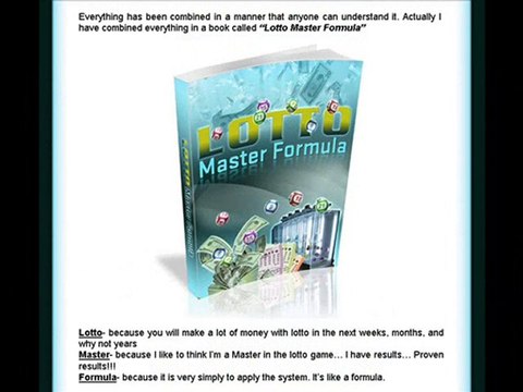 Lotto Master Formula