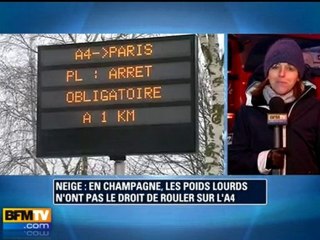 Neige : les poids lourds interdits sur l'A4