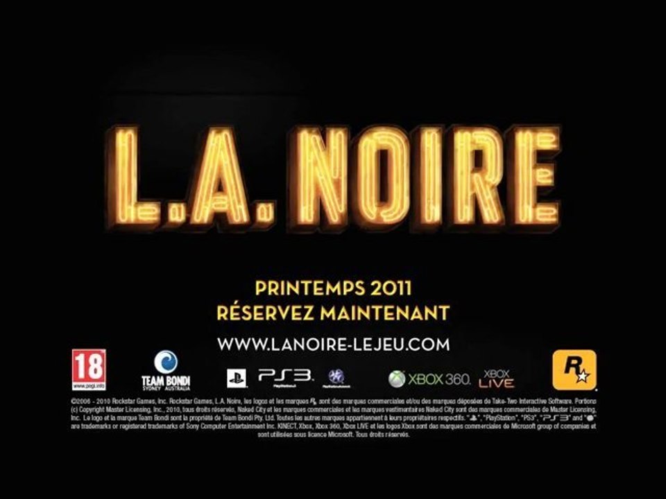 L.A. Noire - Trailer Technique (FR) [HD]