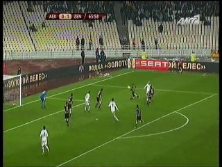 aek zenit 0-2 rosina goal