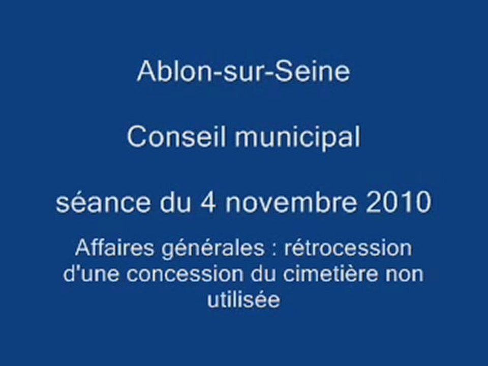 CM 4 nov. 2010 Affaires générales