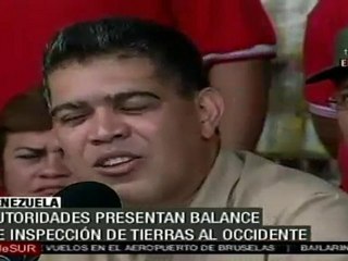 Autoridades presentan balance de inspección de tierras al occidente