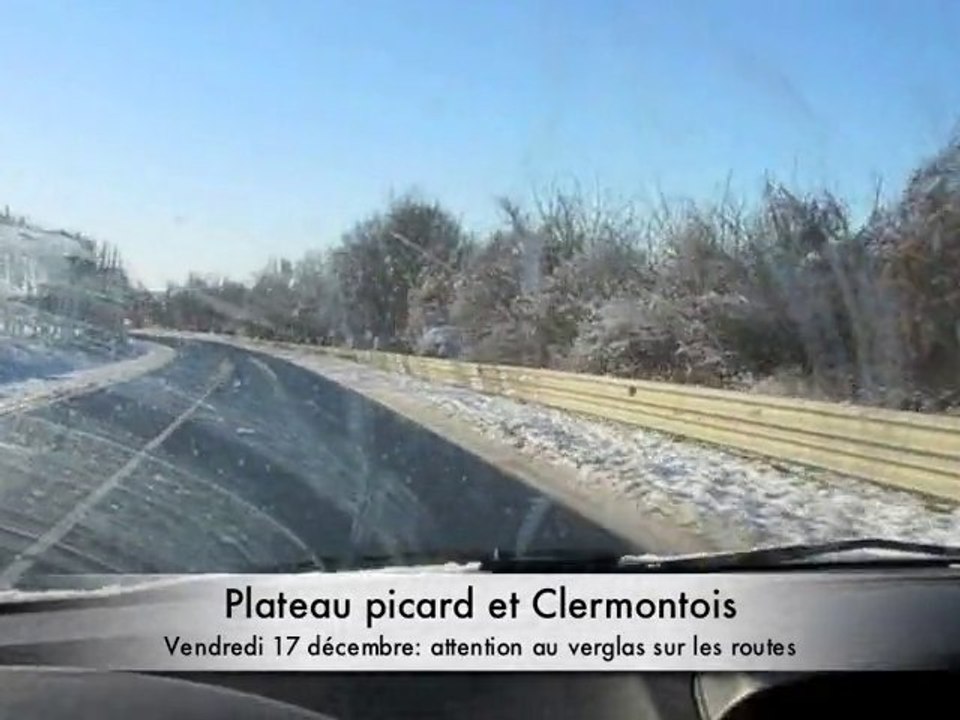 Plateau picard et Clermontois: Attention au verglas