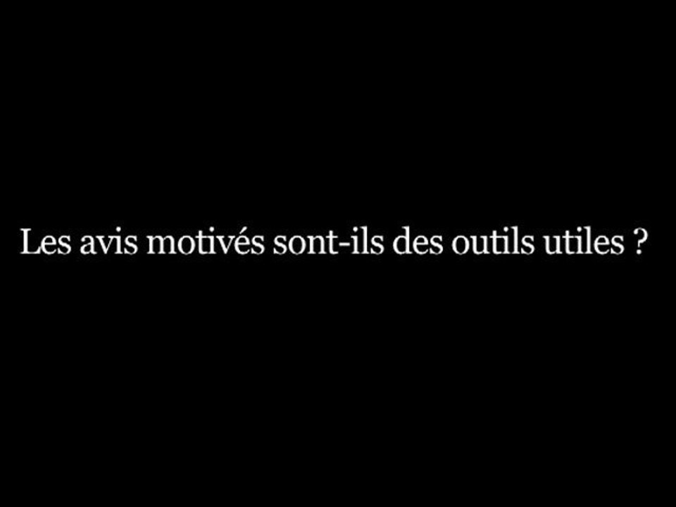 Andreas Maurer parle des avis motives
