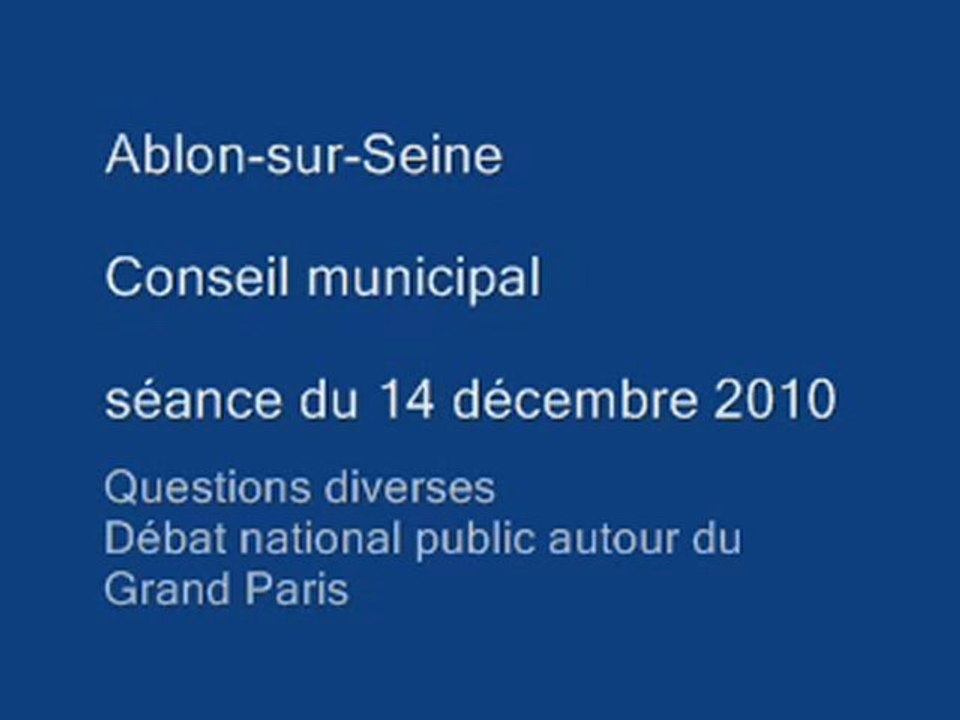 CM 14 dec. 2010 questions diverses