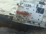 Dramatic scenes as ship runs aground in Turkey