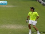 Roger Federer backhand slice Slow Motion