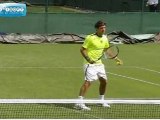 Roger Federer Backhand Volley Slow Motion