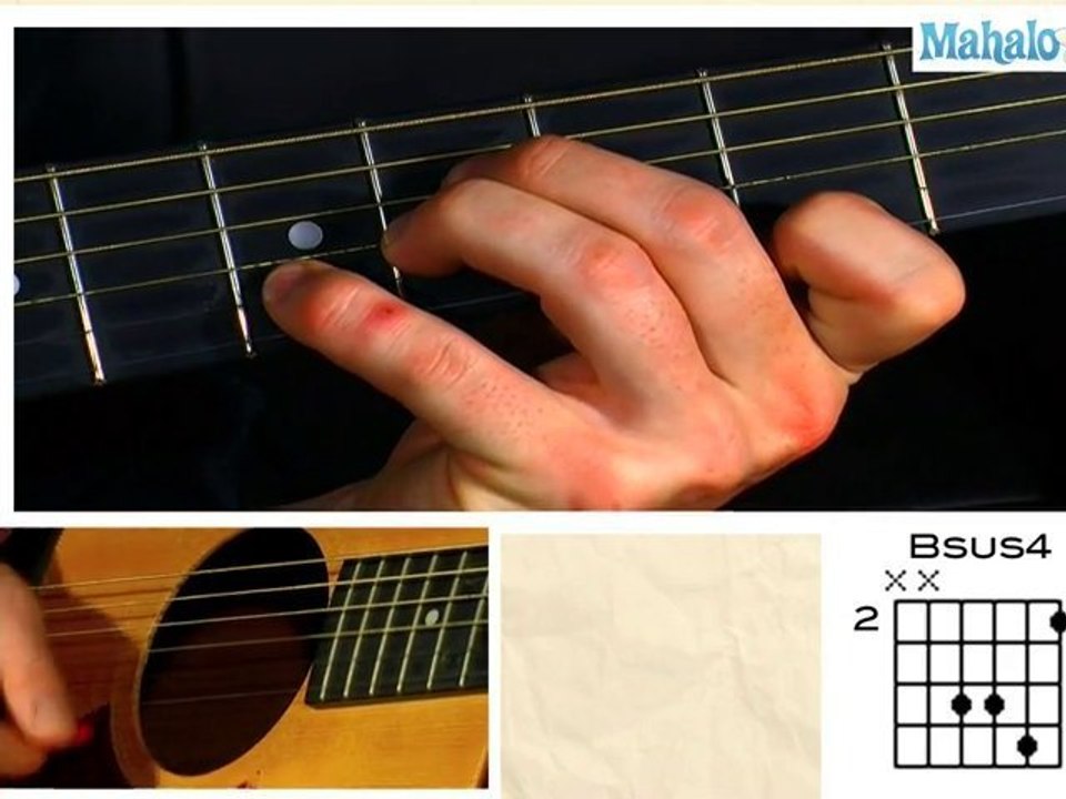 How to Play a B Suspended Four (Bsus4) Chord on Guitar