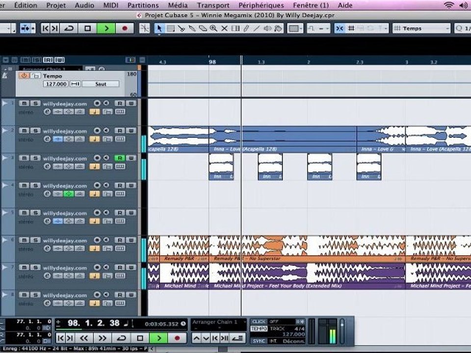 Winnie Megamix 2010 By Willy Deejay (Cubase 5 Steinberg)