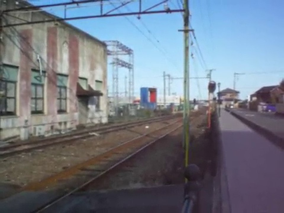 上信電鉄500形　「銀河鉄道９９９」　上州福島駅にまもなく到着