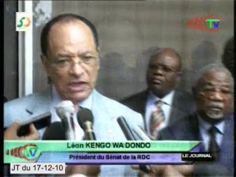 Séance de travail des présidents du Sénat des deux Congo