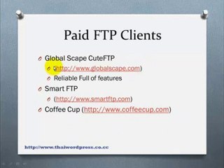 เครื่องมือสำหรับอัพโหลดเวิร์ดเพรส Tools for upload wordpress