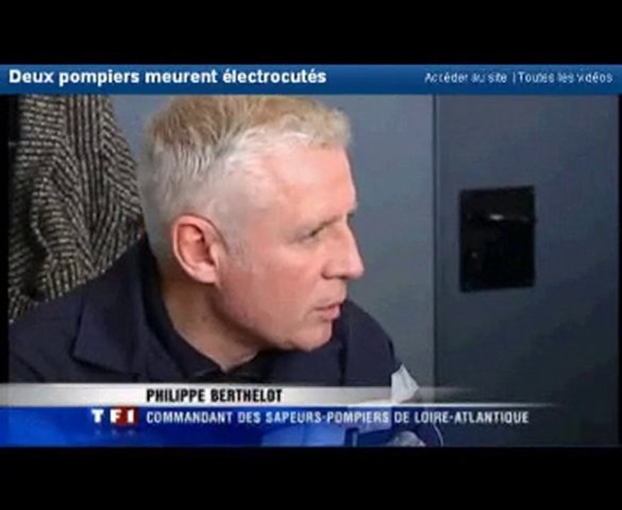 2 pompiers meurent électrocutés le 15/12/2010