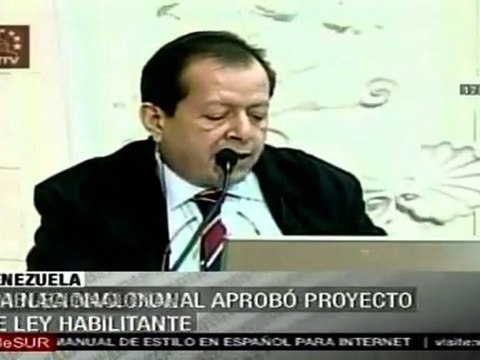 Asamblea aprueba ley habilitante que da atribuciones a Hugo Chávez