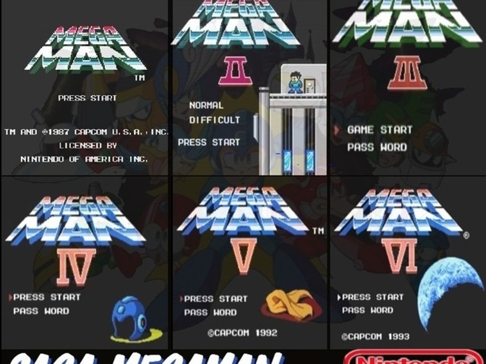 La Saga Megaman sur Nes ( Megaman 1, 2, 3, 4, 5 & 6 )