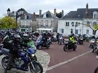 Manif motards appel FFMC 37, et de l'Asso RTS le 20/11/10