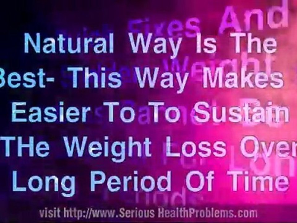 Natural weight loss- Losing Weight The Healthy Way