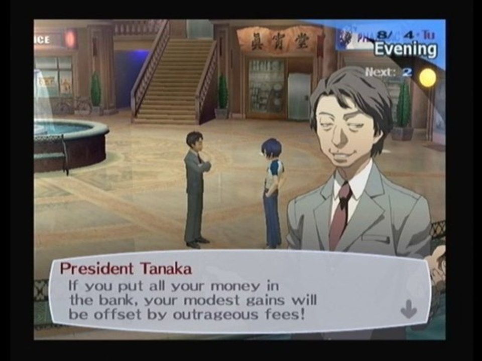 Persona 3 - 08/03 au 08/05 - Tanaka (3) Maiko (4)