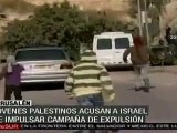 Jóvenes palestinos protestan en Jerusalén del este