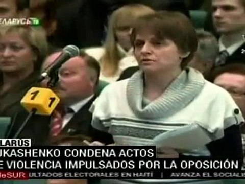 Lukashenko pide cese de la violencia opositora en Bielorrusia
