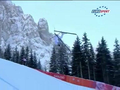 Terrible chute de David Poisson à Val Gardena