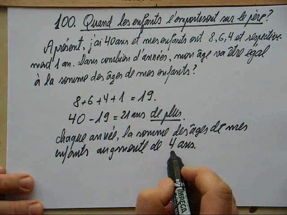 100. Quand les enfants l'emporteront sur le père ?